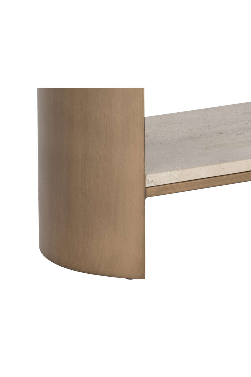 Oval Travertine Side Table by Splendido Roshni, alternate view 7