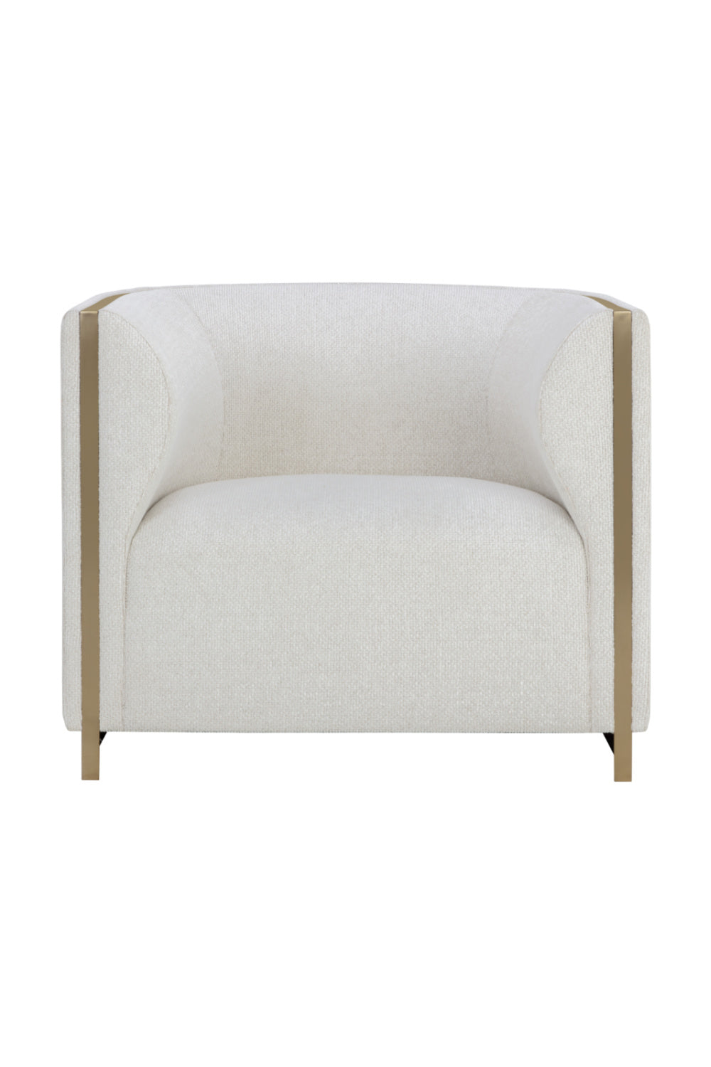Gold Inlay Curved Lounge Chair by Splendido Larron Accent Chair, alternate view 3