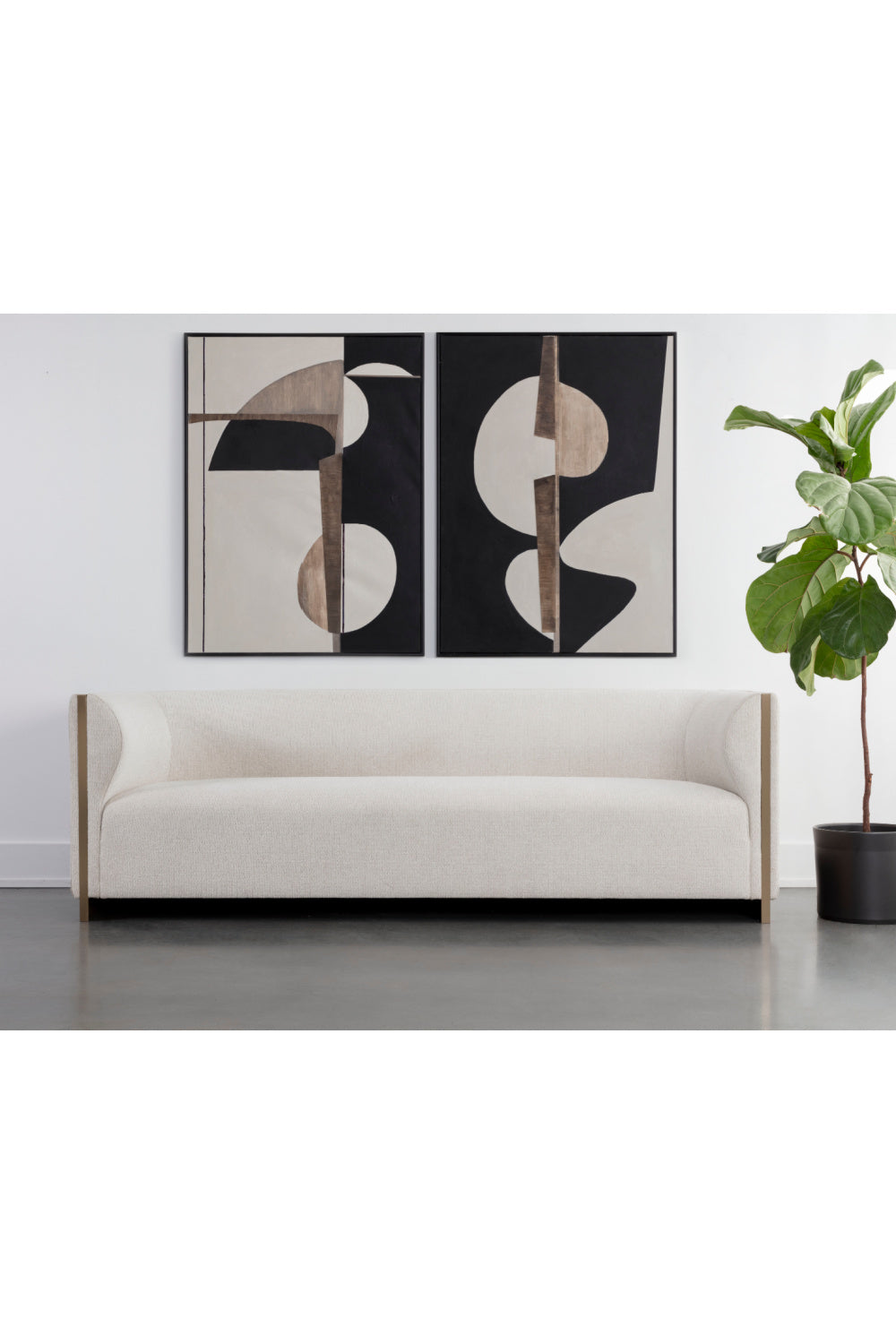 Gold Inlay Curved Sofa by Splendido Larron, alternate view 7