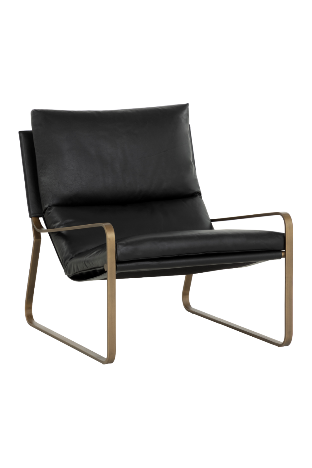 Scooped Leather Lounge Chair by Splendido Zancor Accent Chair, alternate view 17