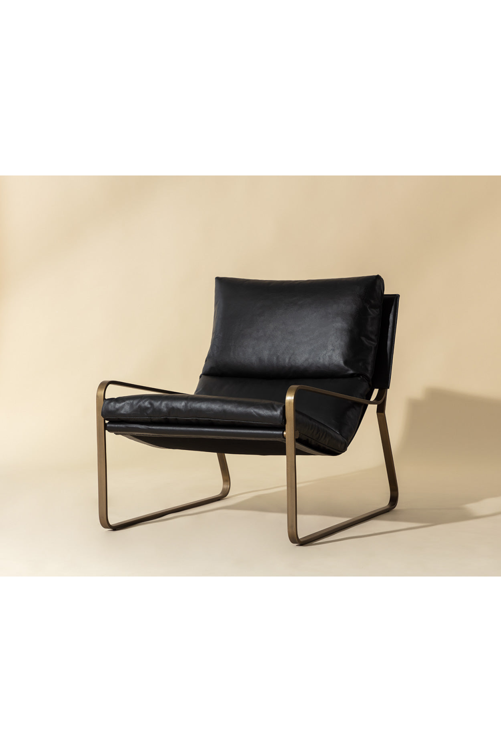 Scooped Leather Lounge Chair by Splendido Zancor Accent Chair, alternate view 25
