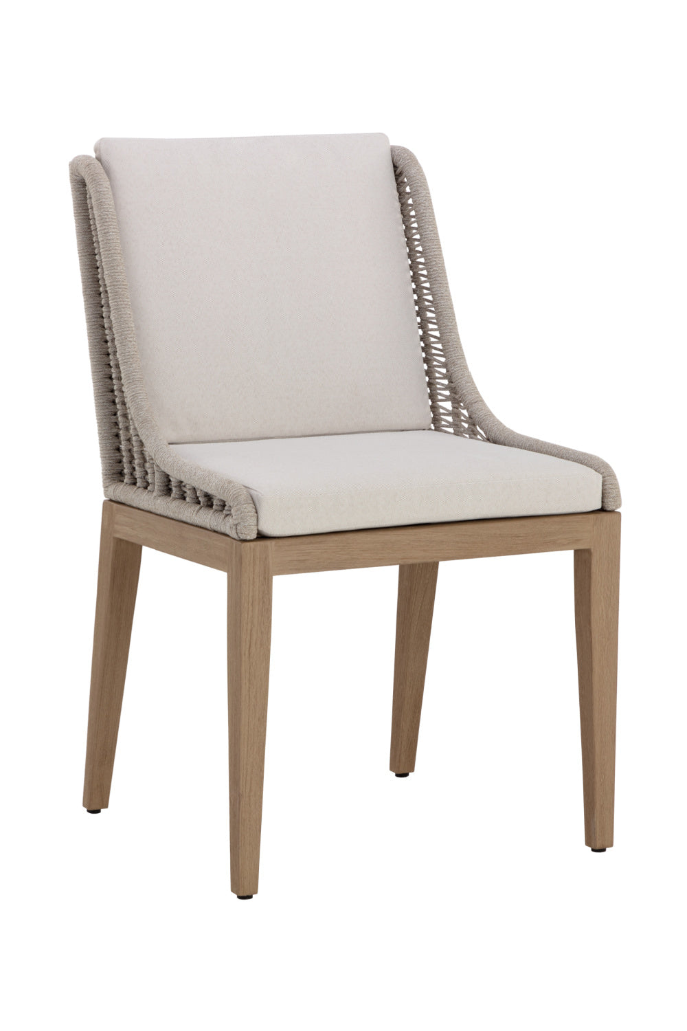 Contemporary Indoor/Outdoor Teak & Woven Dining Chair by Splendido Sorrento Outdoor Dining Chair, alternate view 3
