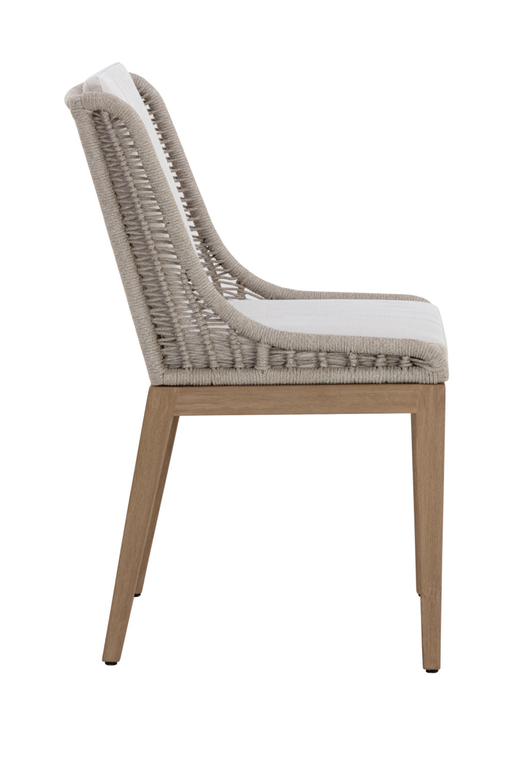Contemporary Indoor/Outdoor Teak & Woven Dining Chair by Splendido Sorrento Outdoor Dining Chair, alternate view 4