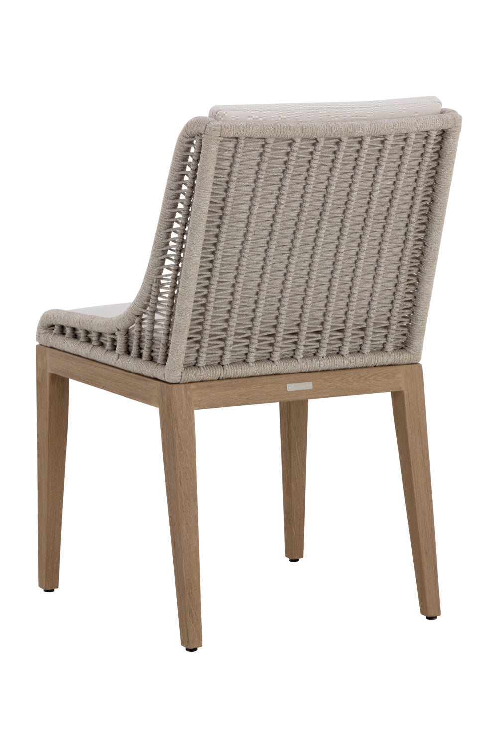 Contemporary Indoor/Outdoor Teak & Woven Dining Chair by Splendido Sorrento Outdoor Dining Chair, alternate view 5