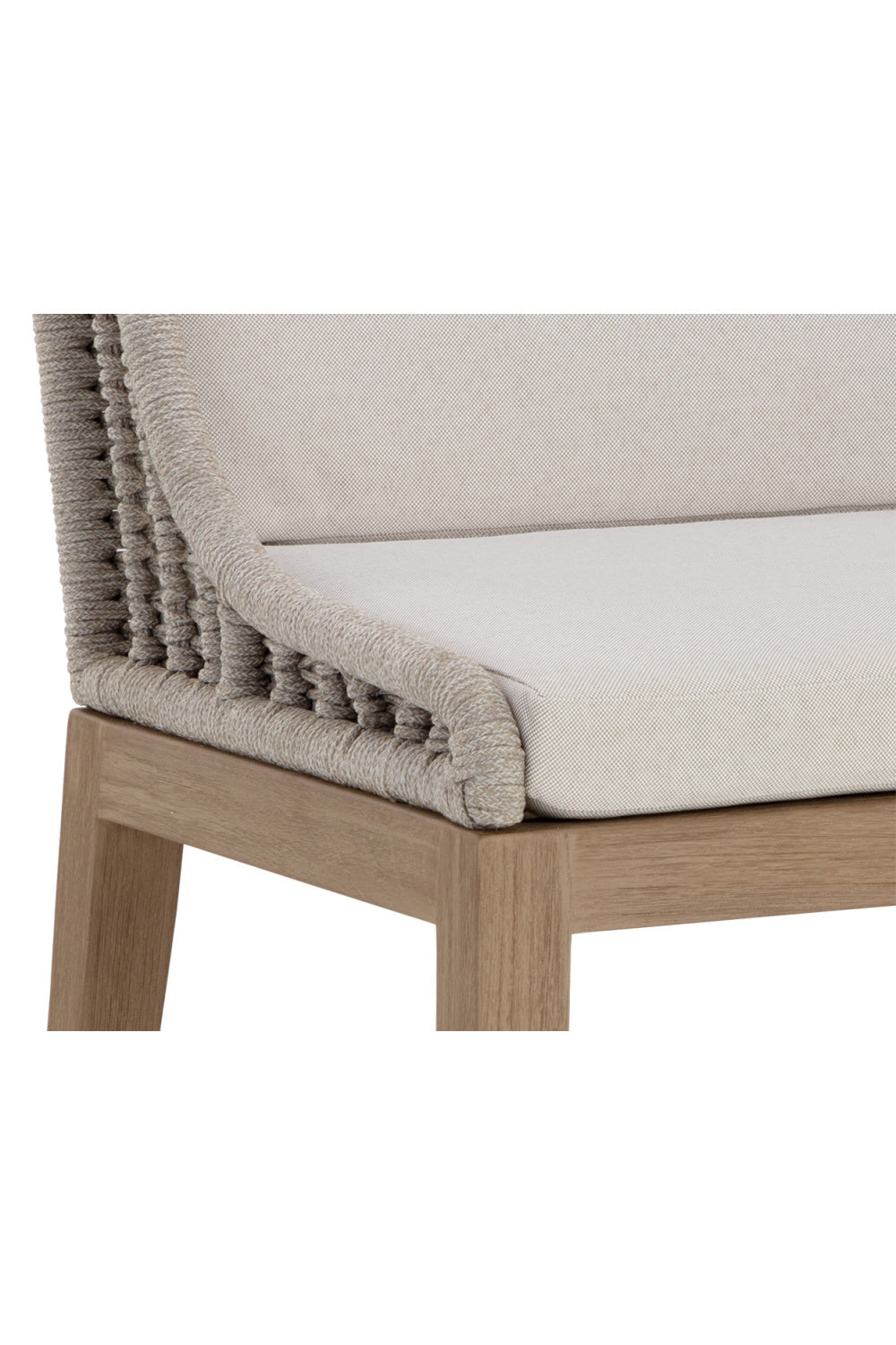 Contemporary Indoor/Outdoor Teak & Woven Dining Chair by Splendido Sorrento Outdoor Dining Chair, alternate view 8