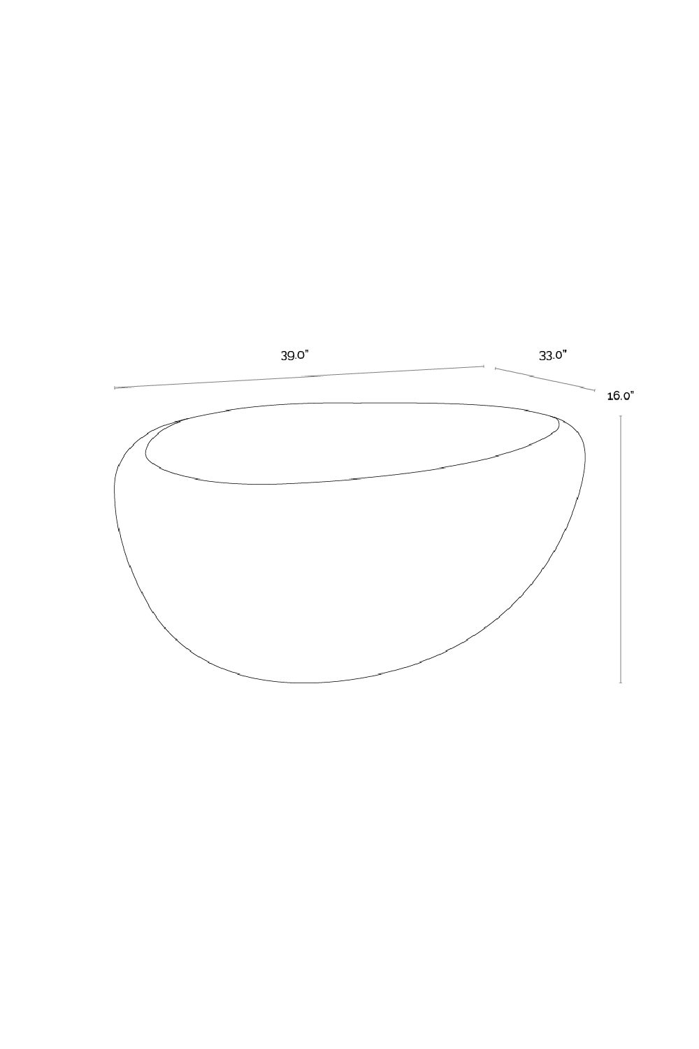 Sculpted Concrete Indoor/Outdoor Coffee Table by Splendido Corvo, alternate view 8
