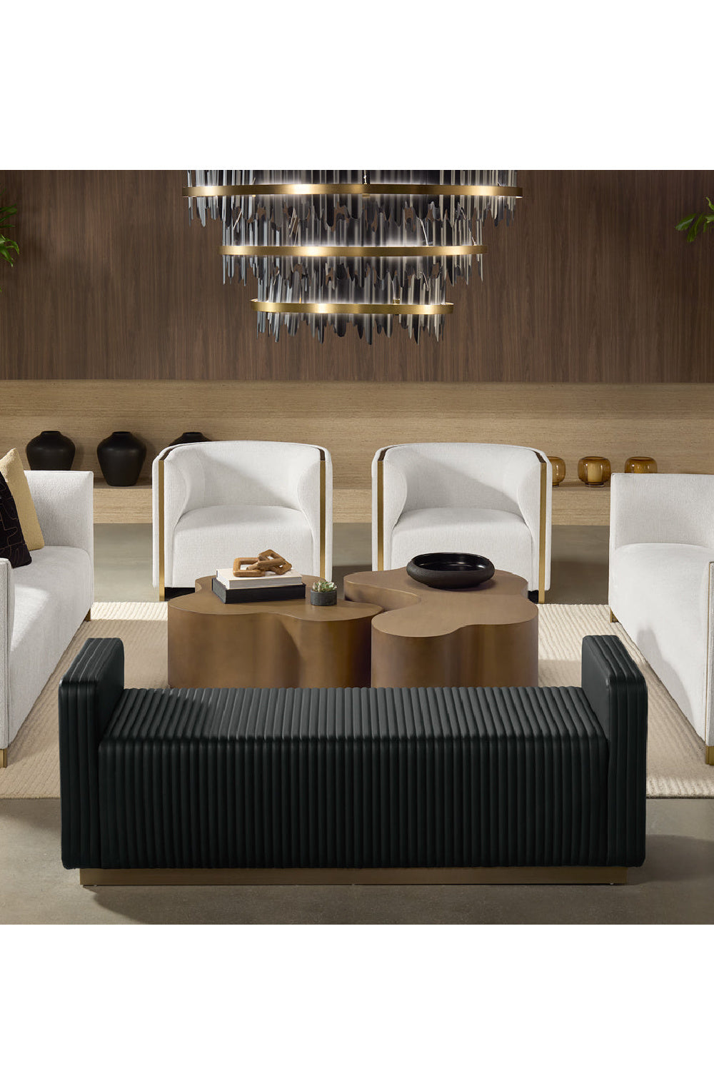 Channel-Tufted Fabric Bench by Splendido Odette, alternate view 15