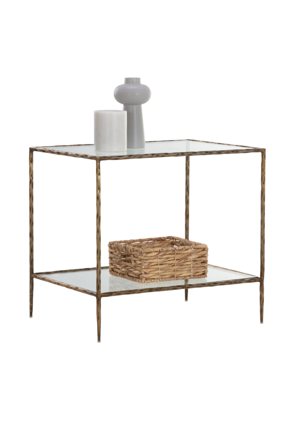 Hand-hammered Metal Nightstand | Splendido Emine | Oroa.com