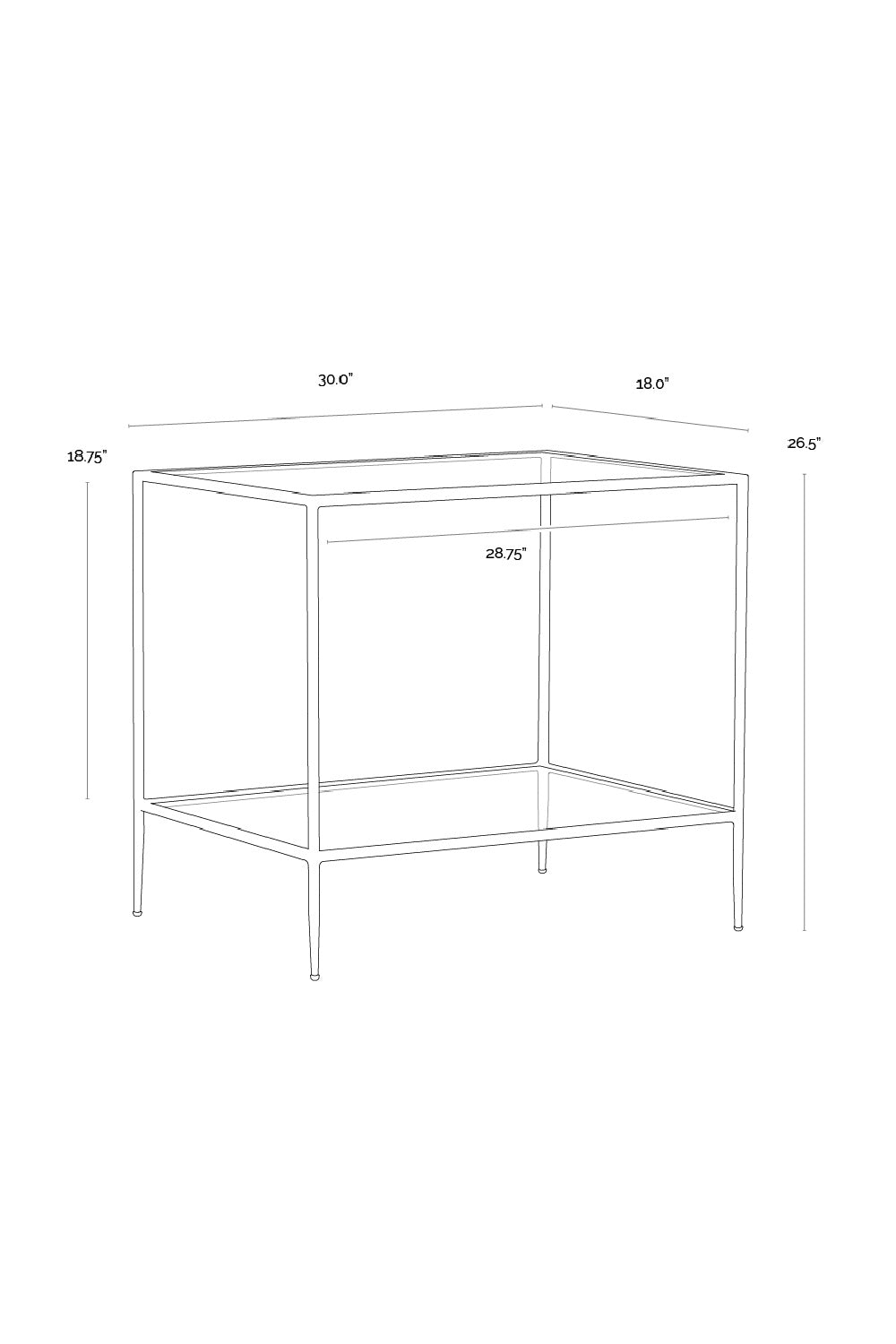 Hand-hammered Metal Nightstand | Splendido Emine | Oroa.com