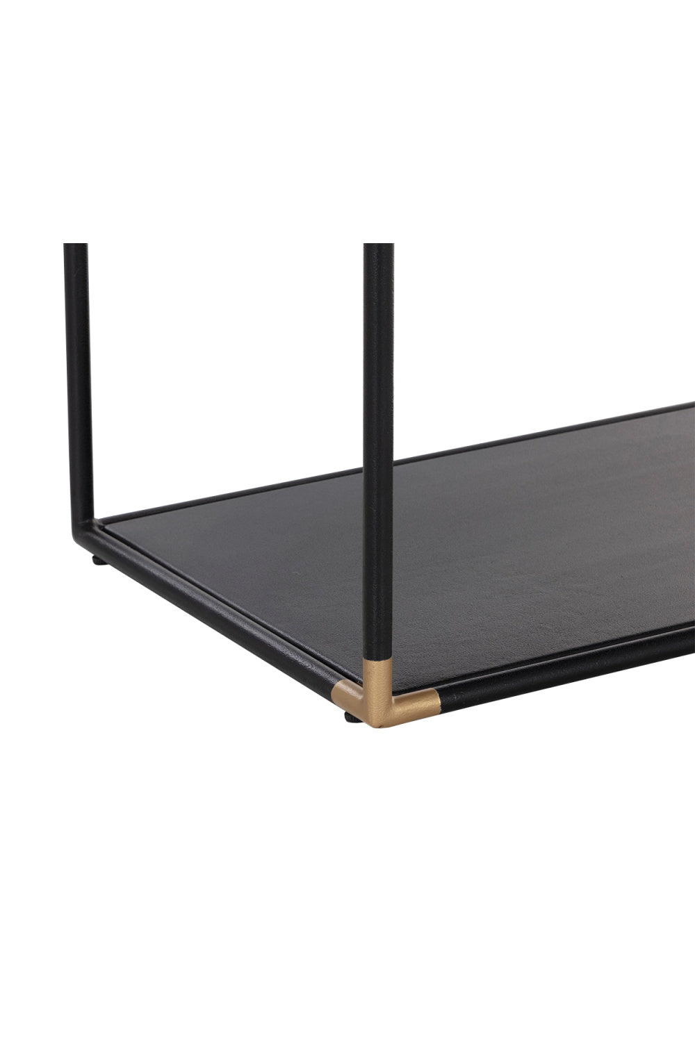 Modern European furniture - Minimalist Black & Brass Nightstand - www.oroa.com