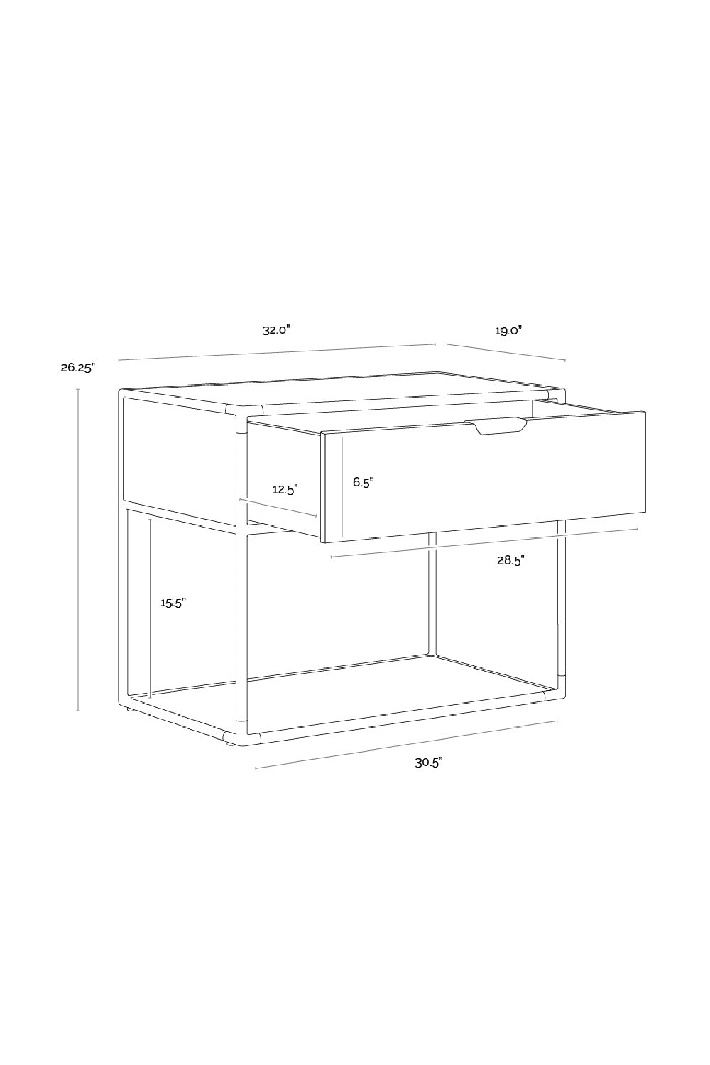 Minimalist Black & Brass Nightstand by Splendido Doone, alternate view 8