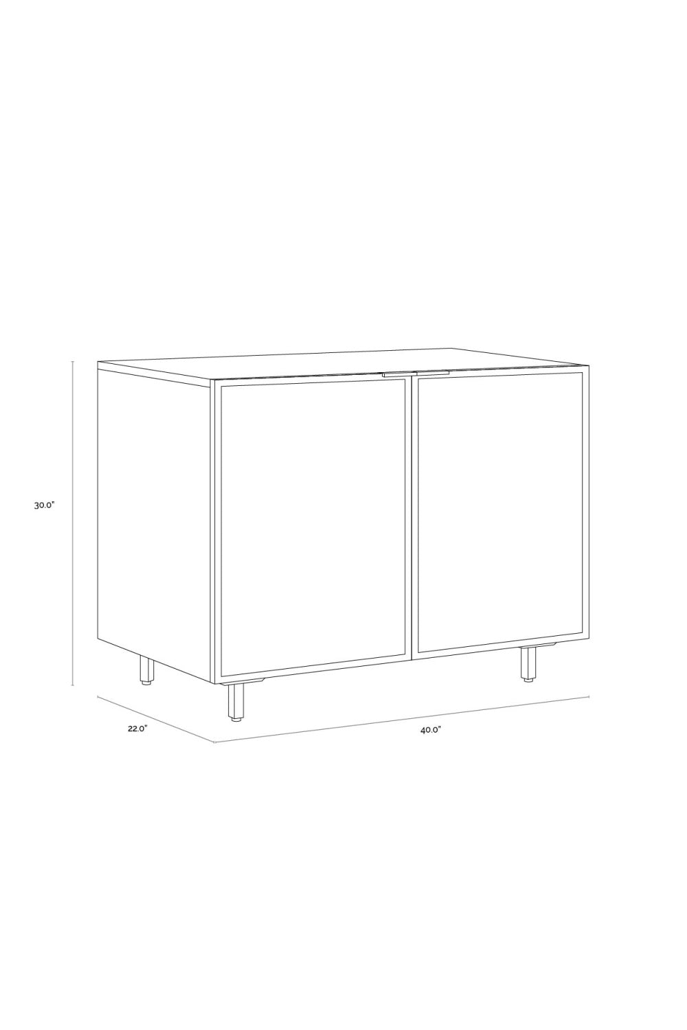 Sueded Tan Leather Sideboard by Splendido Omari, alternate view 8