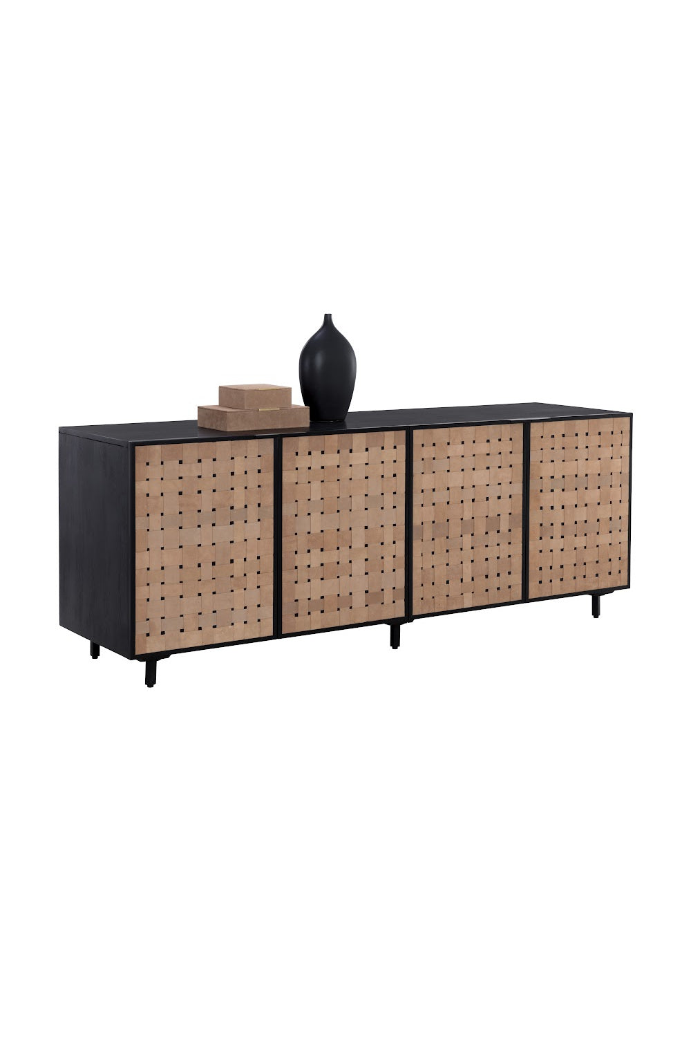 Sueded Tan Leather Sideboard by Splendido Omari, alternate view 14
