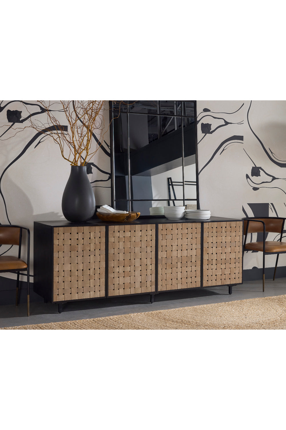 Sueded Tan Leather Sideboard by Splendido Omari, alternate view 10