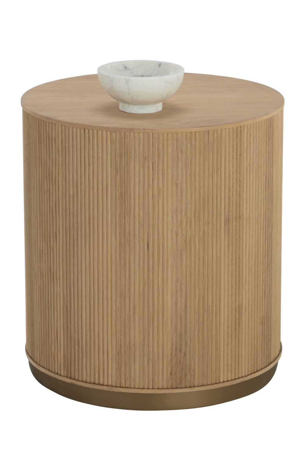 Reeded Oak Side Table by Splendido Kalla, alternate view 3