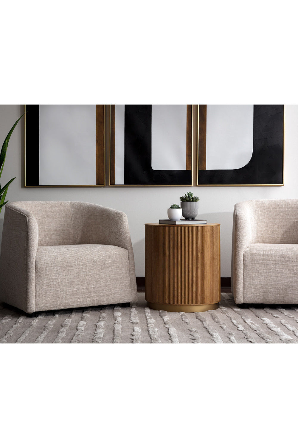 Reeded Oak Side Table by Splendido Kalla, alternate view 9