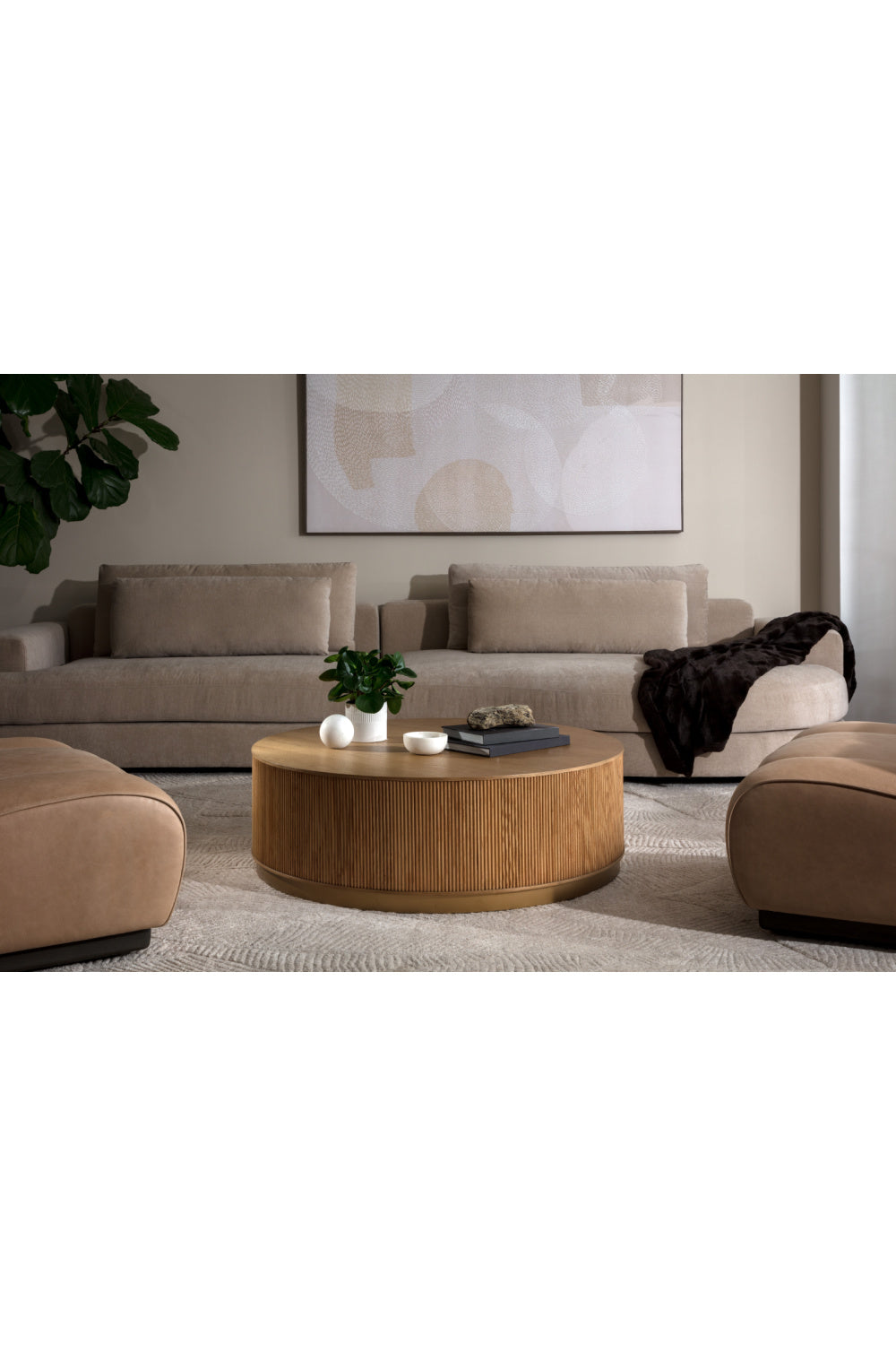 Reeded Oak Coffee Table by Splendido Kalla, alternate view 9
