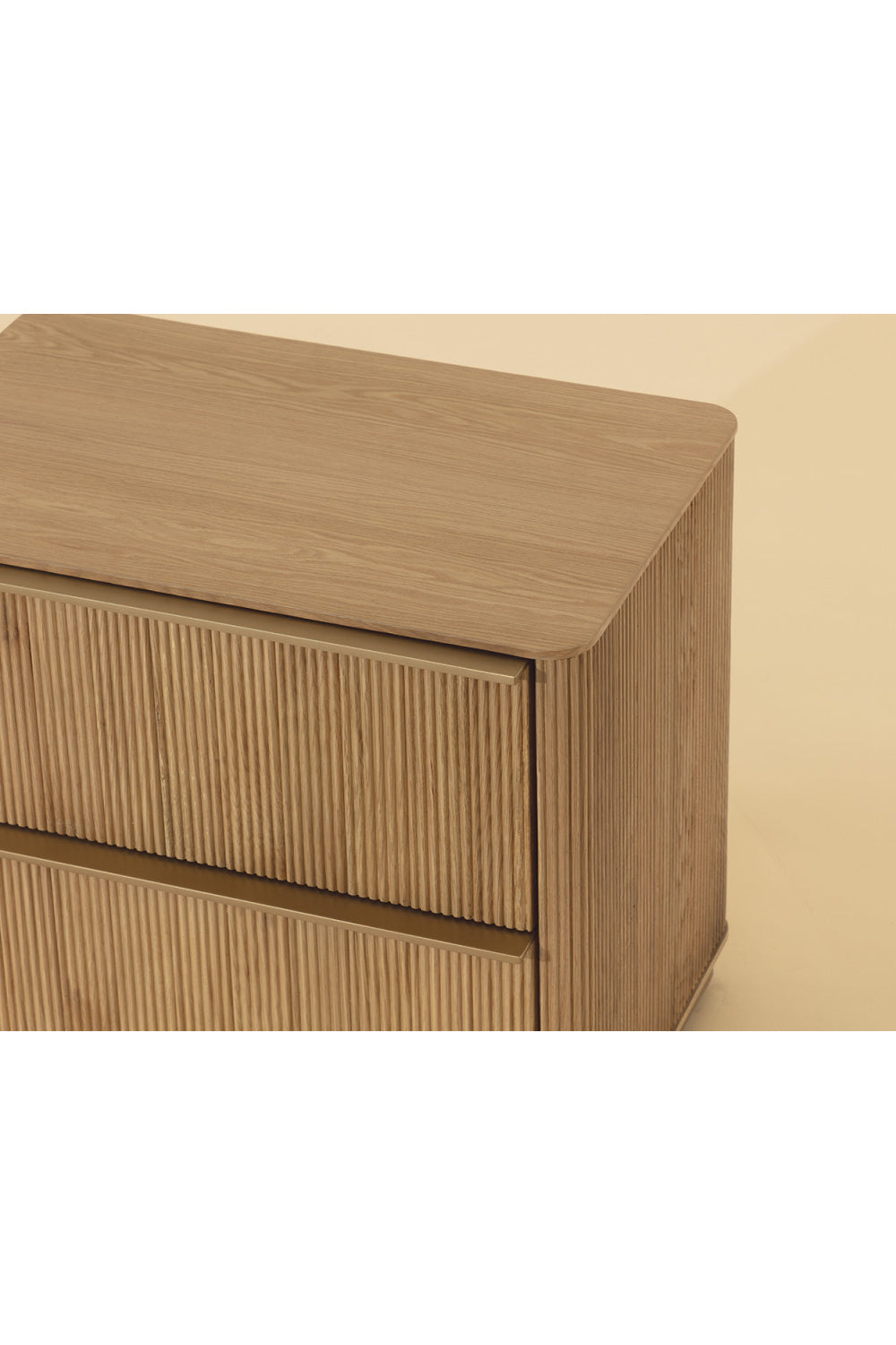 Reeded Oak 2-Drawer Nightstand by Splendido Kalla, alternate view 11