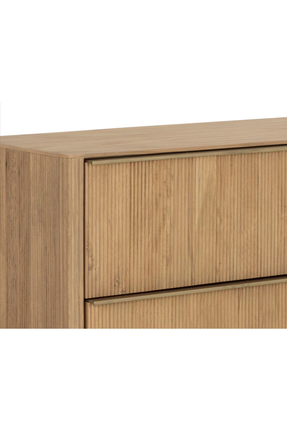 Reeded Oak 4-Drawer Dresser by Splendido Kalla, alternate view 6