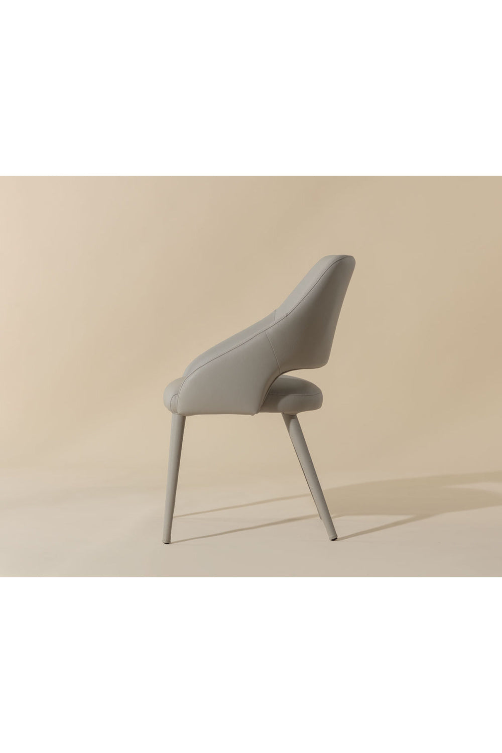 Modern European furniture - Monochromatic Leather Dining Chair - www.oroa.com
