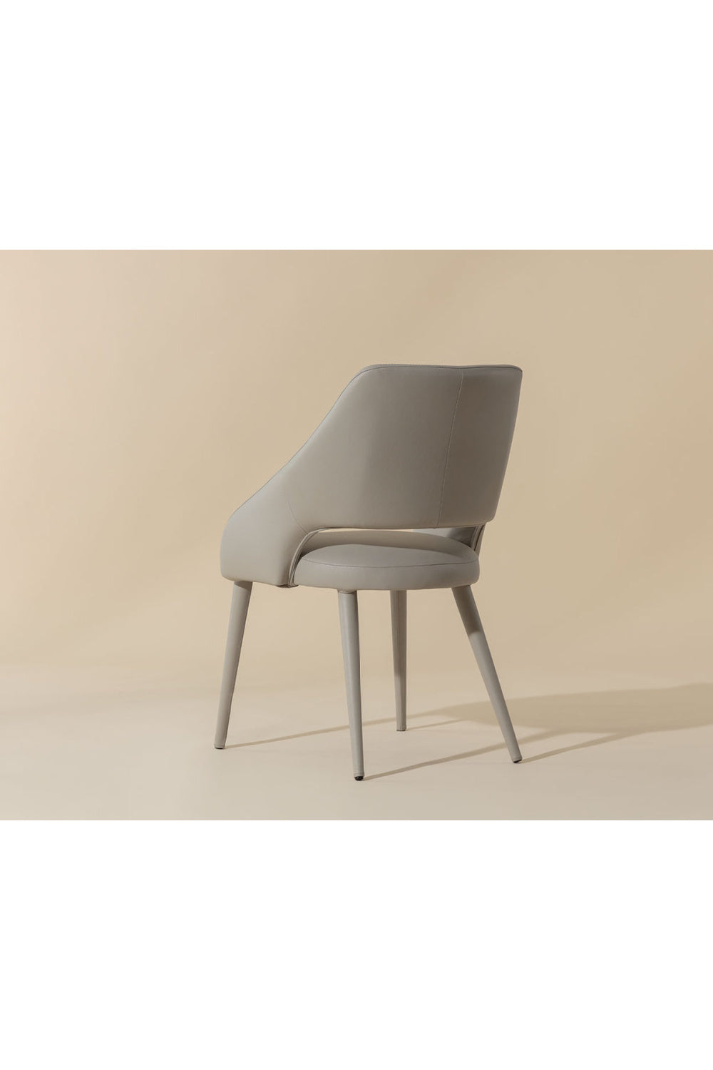 Modern European furniture - Monochromatic Leather Dining Chair - www.oroa.com