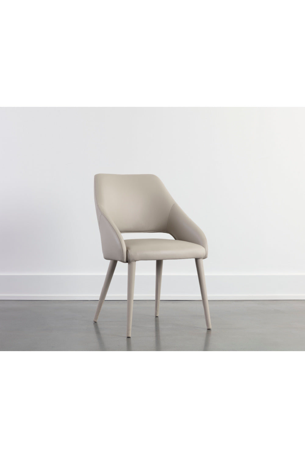 Modern European furniture - Monochromatic Leather Dining Chair - www.oroa.com
