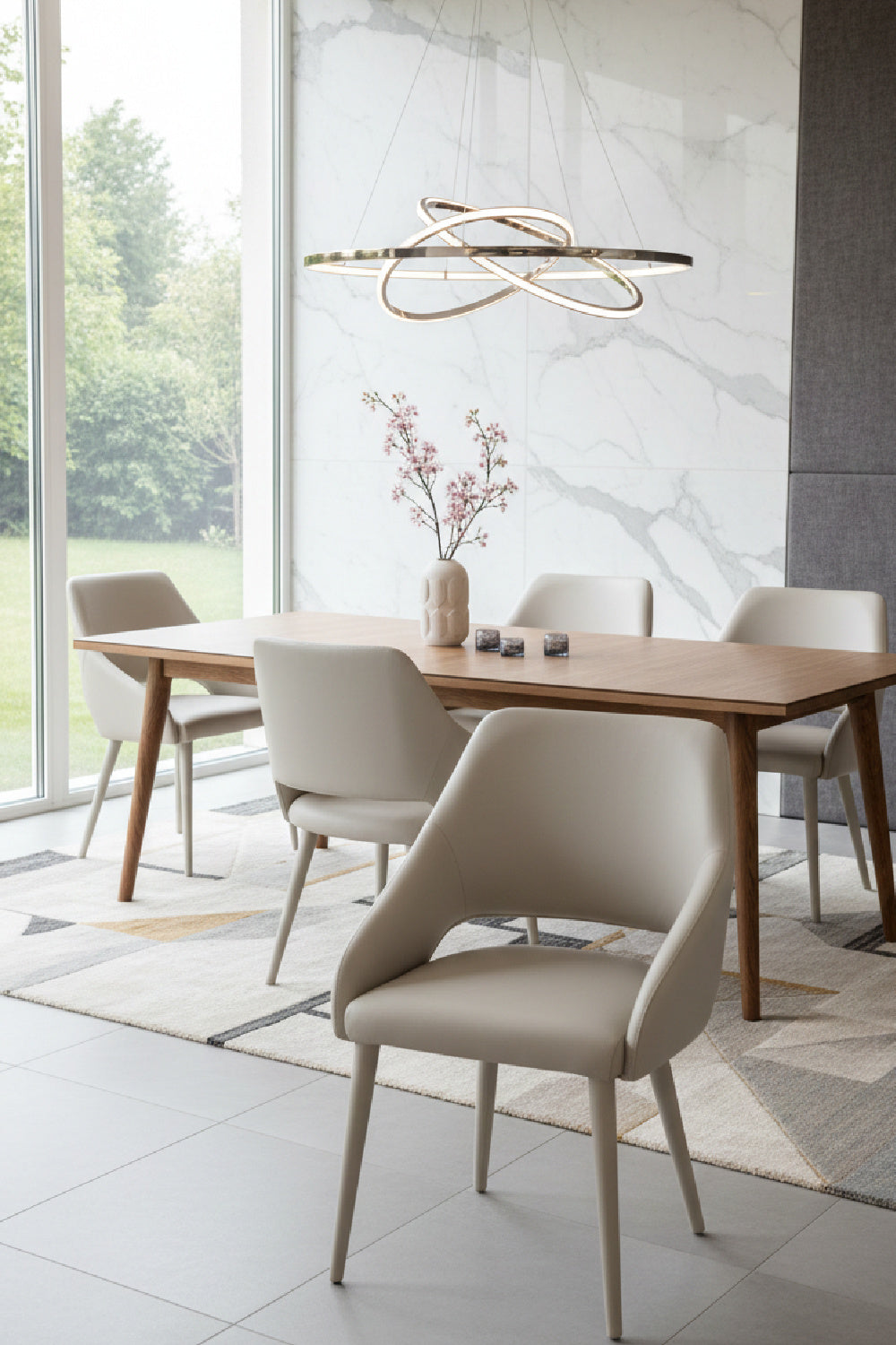 Modern European furniture - Monochromatic Leather Dining Chair - www.oroa.com