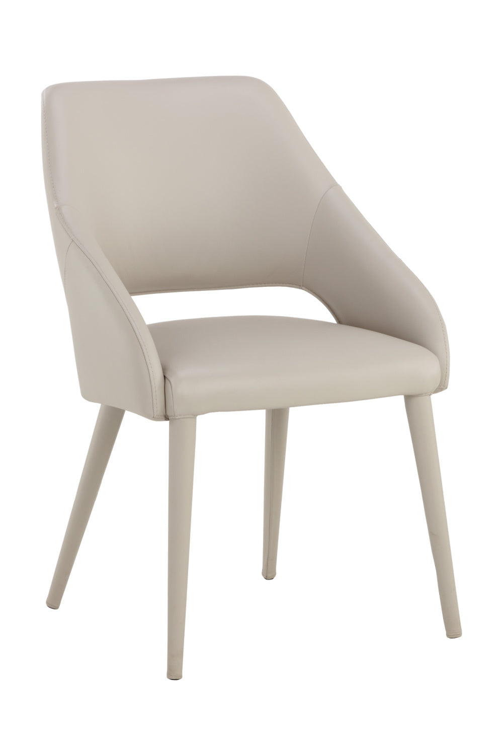 Modern European furniture - Monochromatic Leather Dining Chair - www.oroa.com