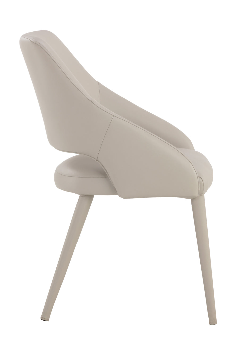 Modern European furniture - Monochromatic Leather Dining Chair - www.oroa.com