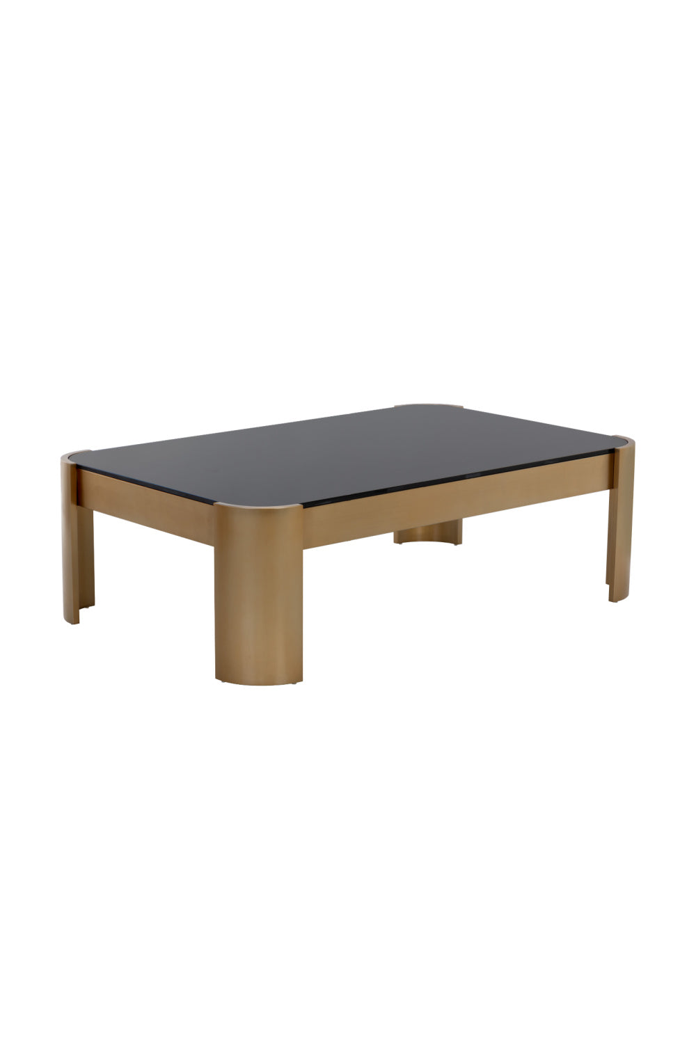 Black Glass Rectangular Coffee Table by Splendido Irvine, alternate view 3