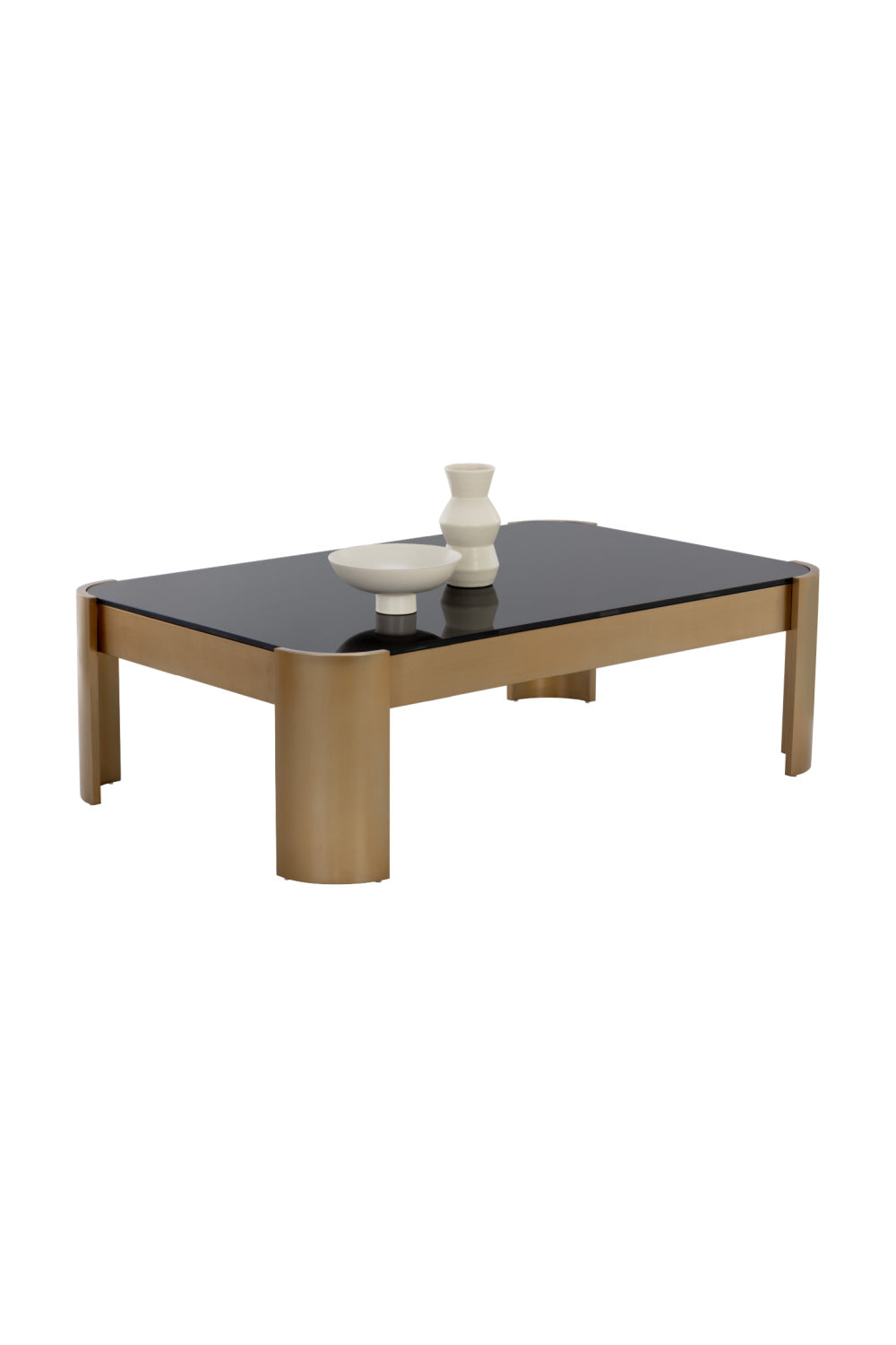 Black Glass Rectangular Coffee Table by Splendido Irvine, alternate view 4