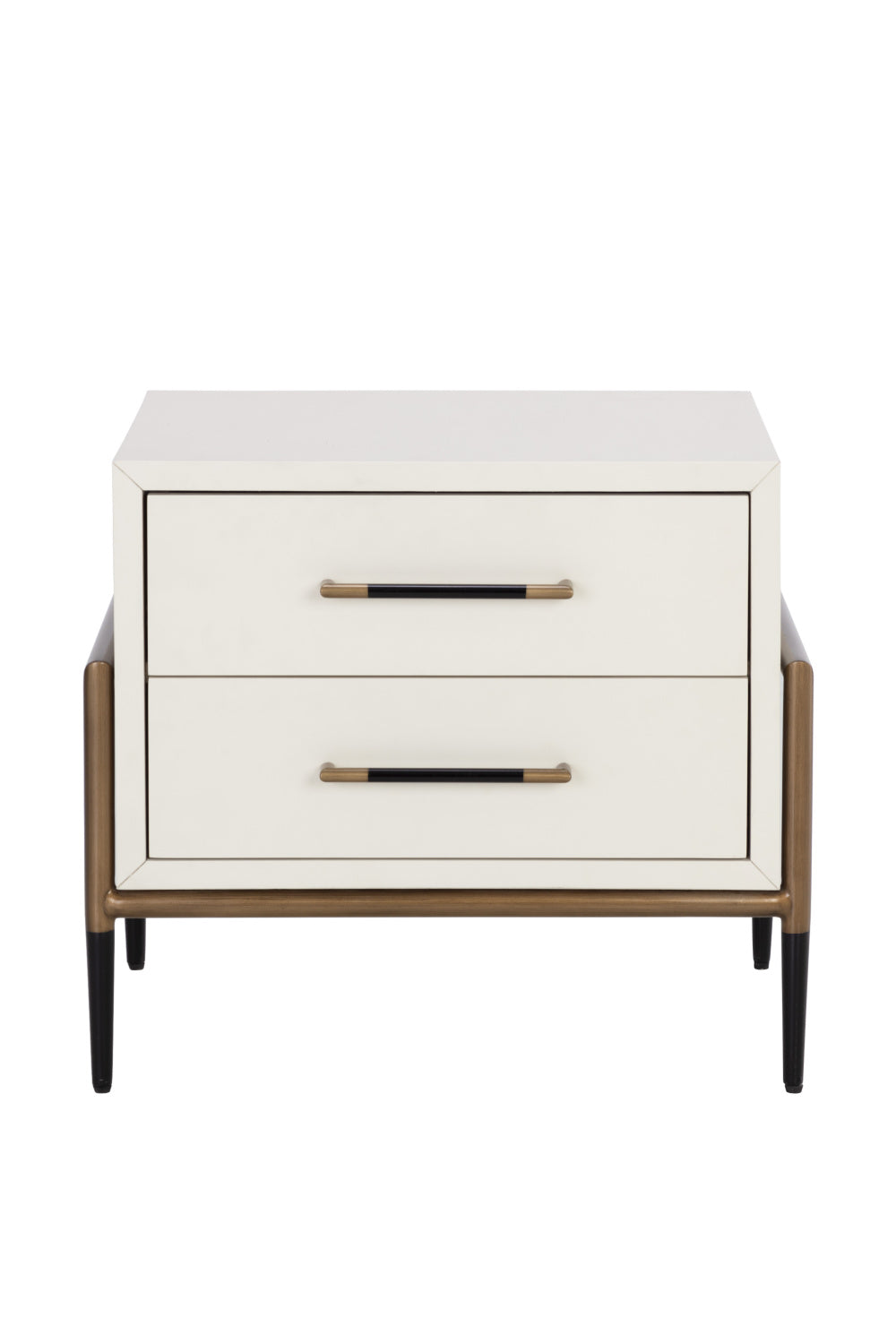 Modern European furniture - Acacia Veneer 2-Drawer Nightstand - www.oroa.com