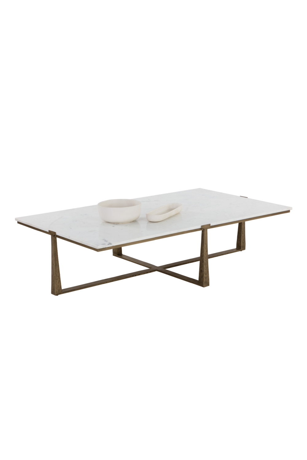 Rectangular White Marble Coffee Table by Splendido Cowell, alternate view 4
