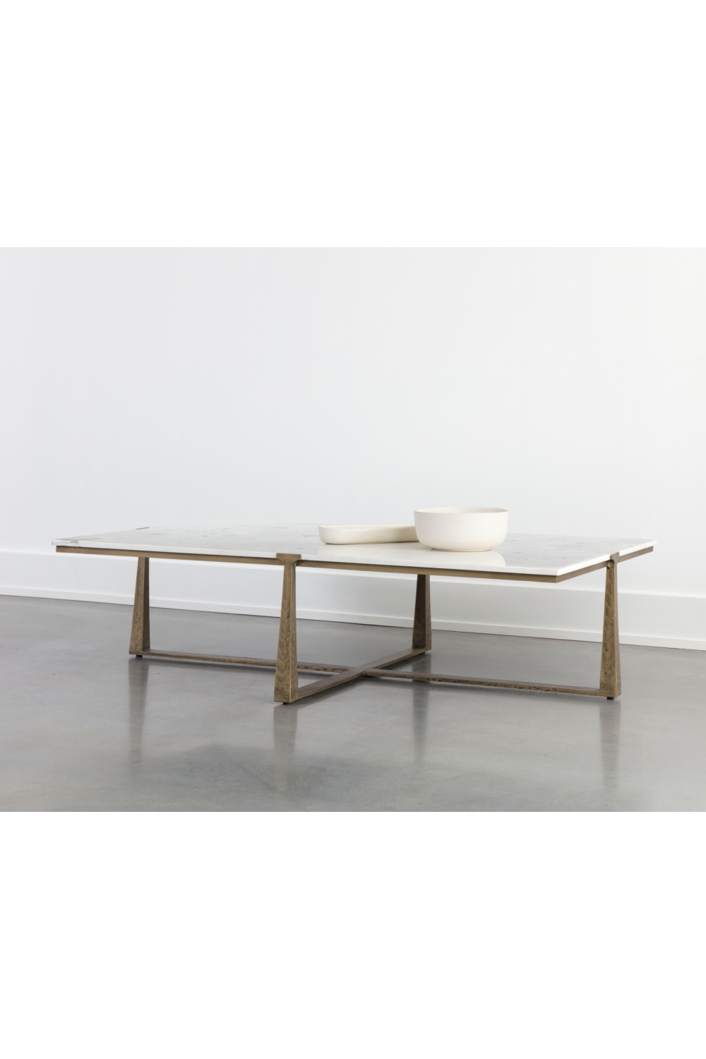 Rectangular White Marble Coffee Table by Splendido Cowell, alternate view 9