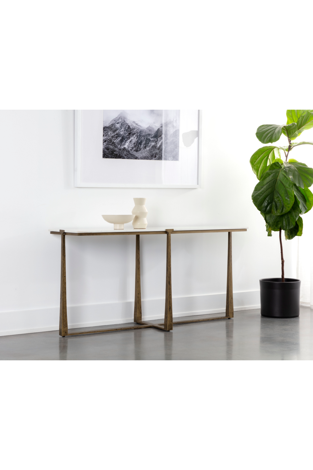White Marble Console Table by Splendido Cowell, alternate view 8