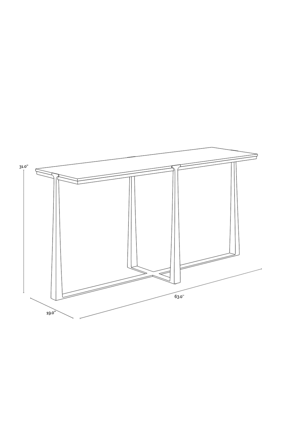 White Marble Console Table by Splendido Cowell, alternate view 9