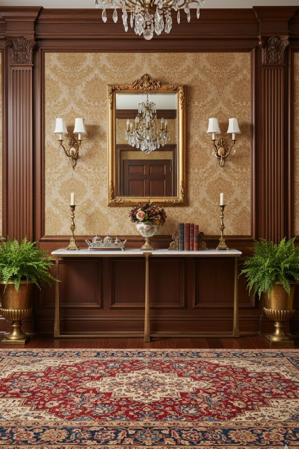 White Marble Console Table by Splendido Cowell, alternate view 2