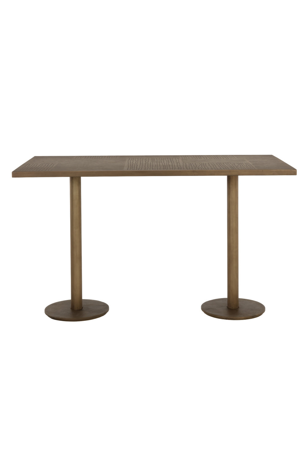 Antique Brass Rectangular Bar Table by Splendido Corina Dining Table
