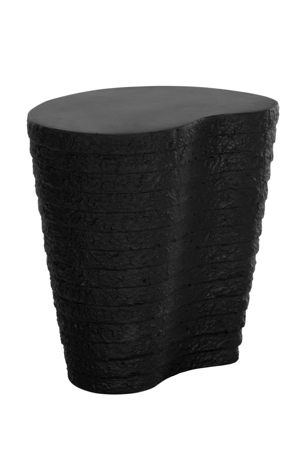 Black Ridged Indoor/Outdoor End Table by Splendido Mojave Side Table