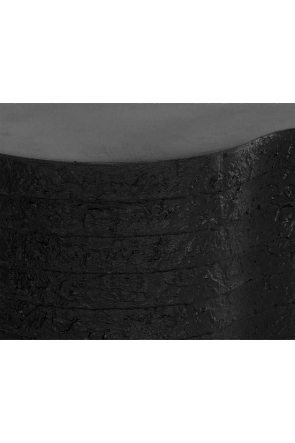 Black Ridged Indoor/Outdoor End Table by Splendido Mojave Side Table, alternate view 6