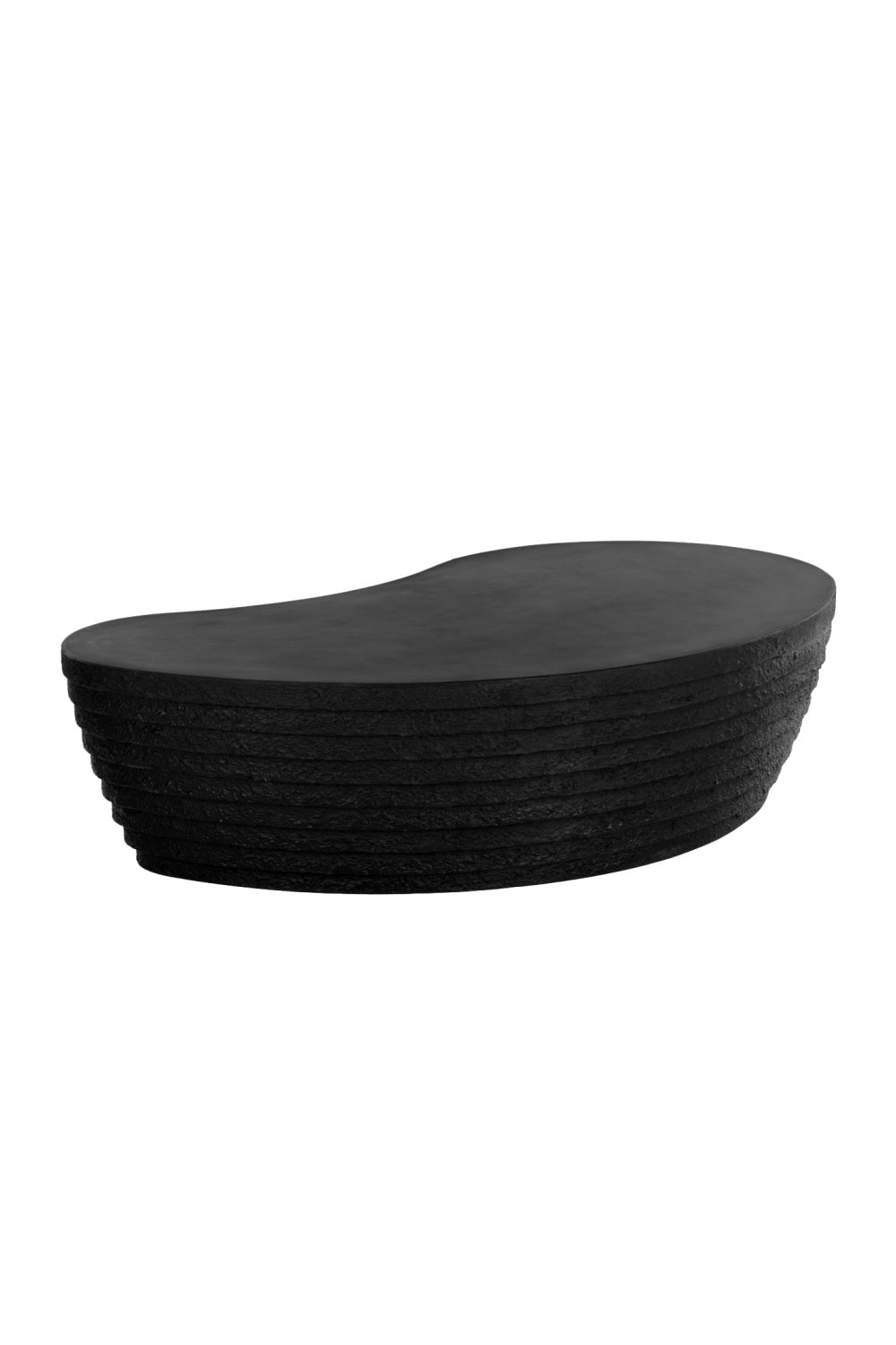 Black Curved Indoor/Outdoor Coffee Table by Splendido Mojave, alternate view 4