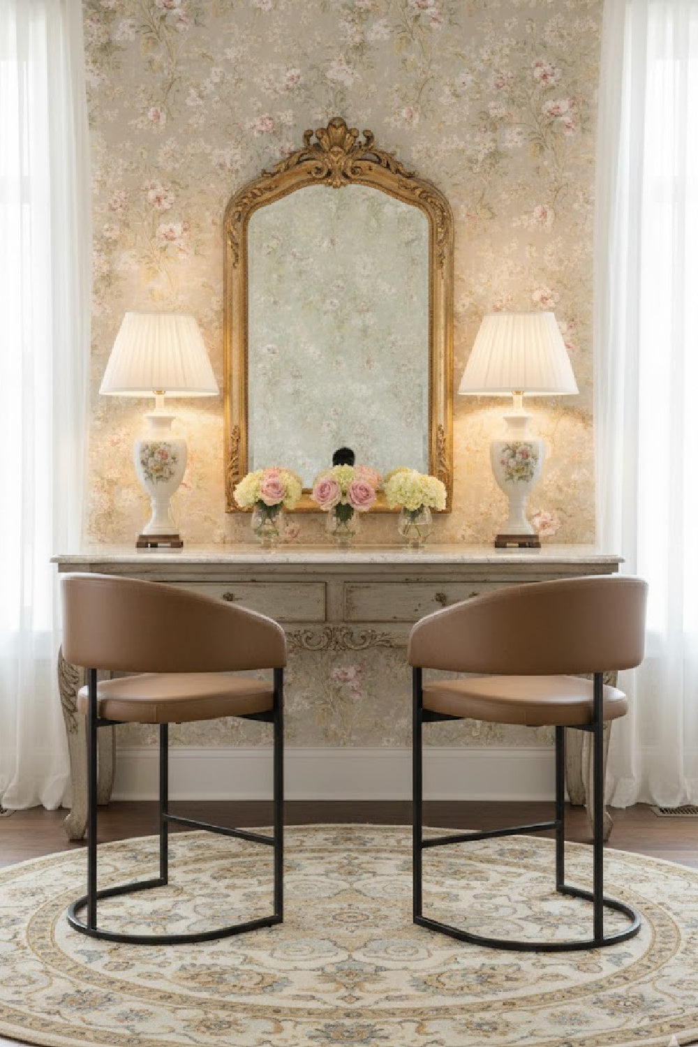 Modern European furniture - Brown Cantilevered Counter Stool - www.oroa.com