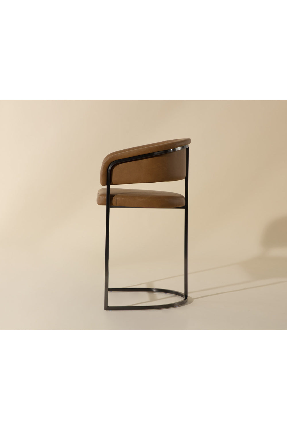 Modern European furniture - Brown Cantilevered Counter Stool - www.oroa.com