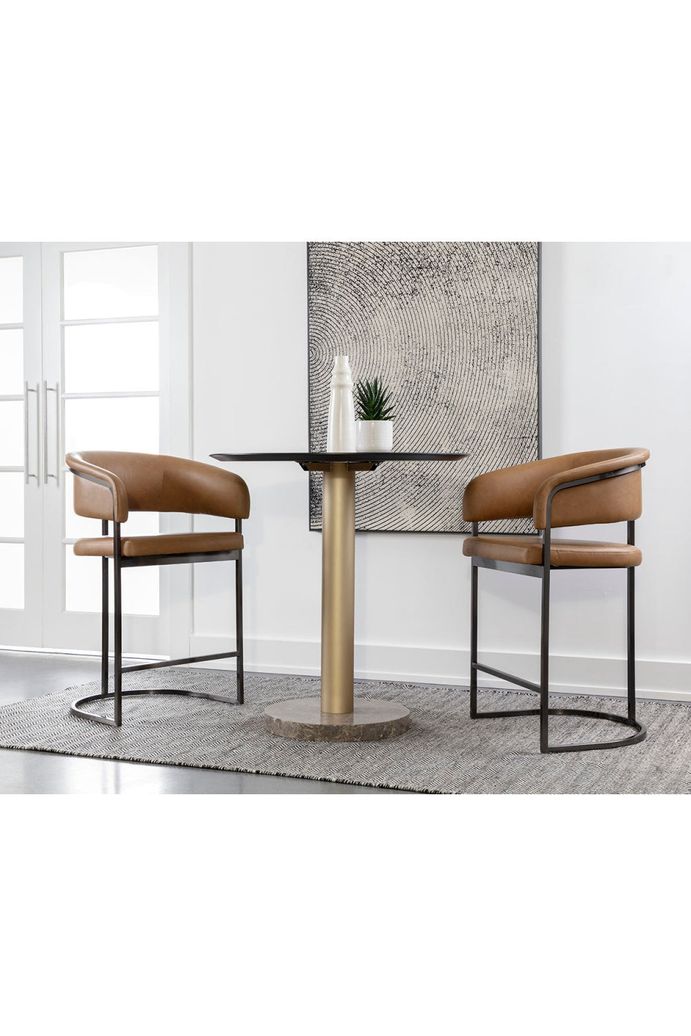 Brown Cantilevered Counter Stool | Splendido Marris | Oroa.com
