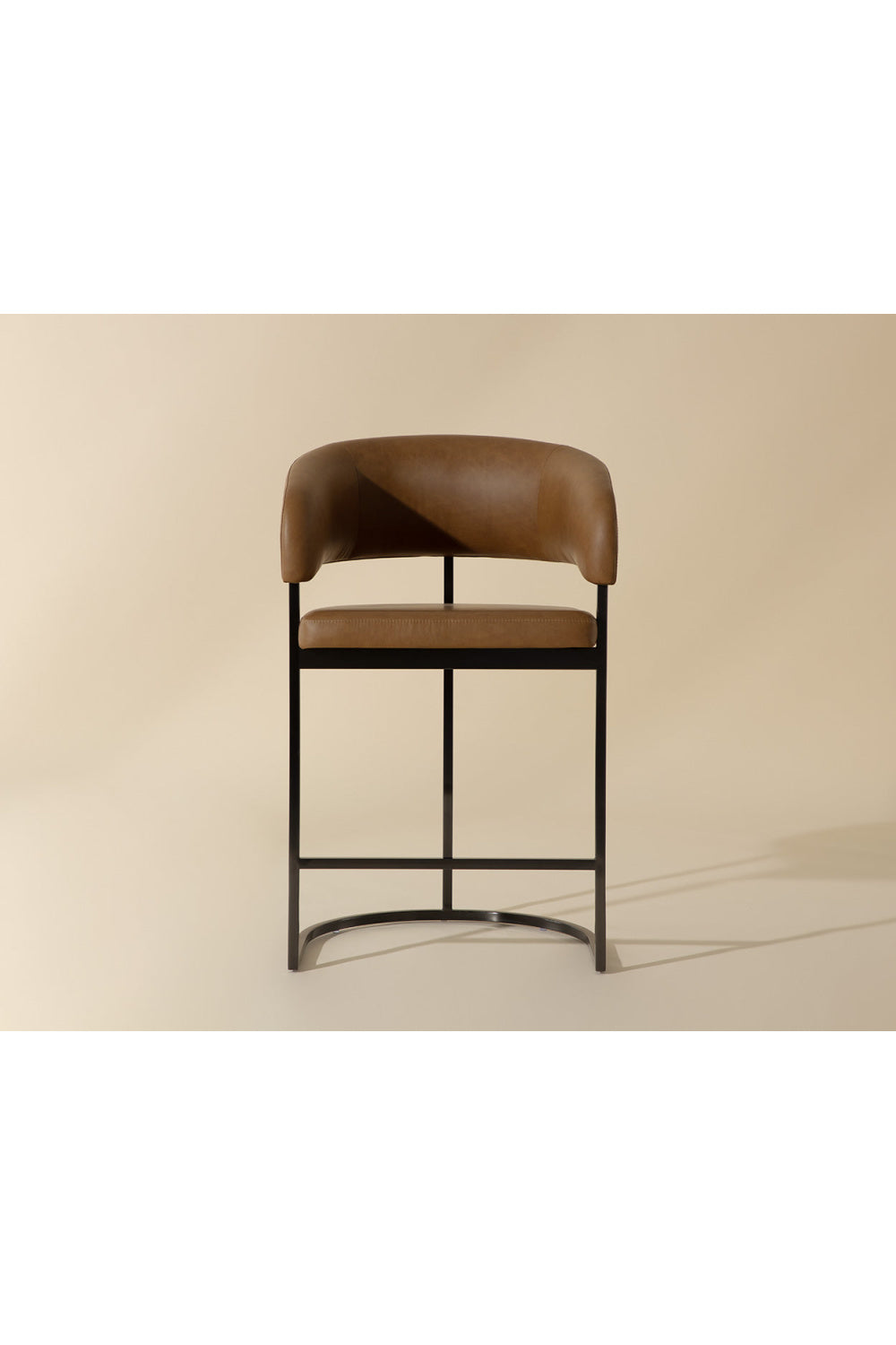 Modern European furniture - Brown Cantilevered Counter Stool - www.oroa.com