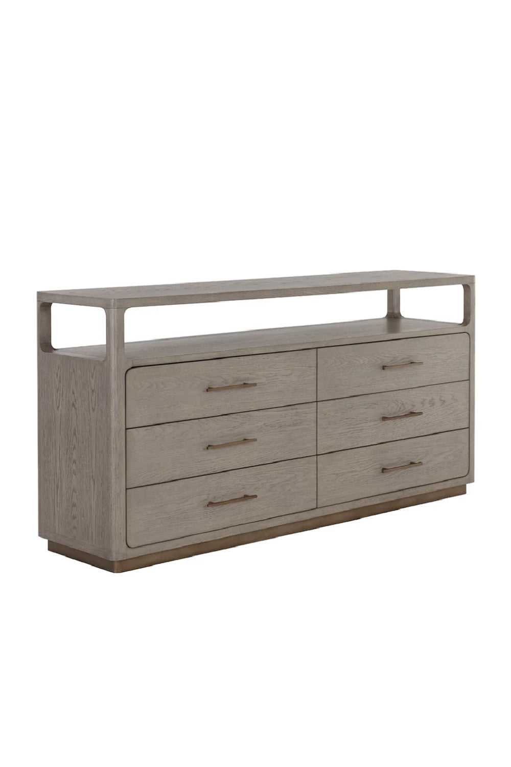 6-Drawer Oak Veneer Dresser by Splendido Danette, alternate view 3