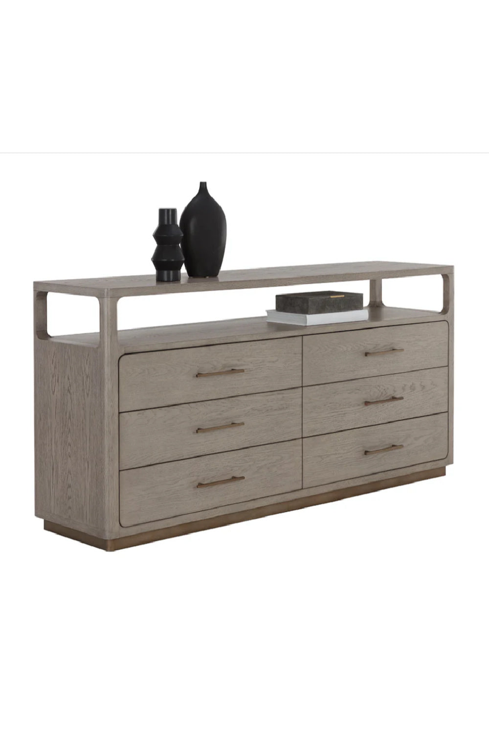 6-Drawer Oak Veneer Dresser by Splendido Danette, alternate view 5