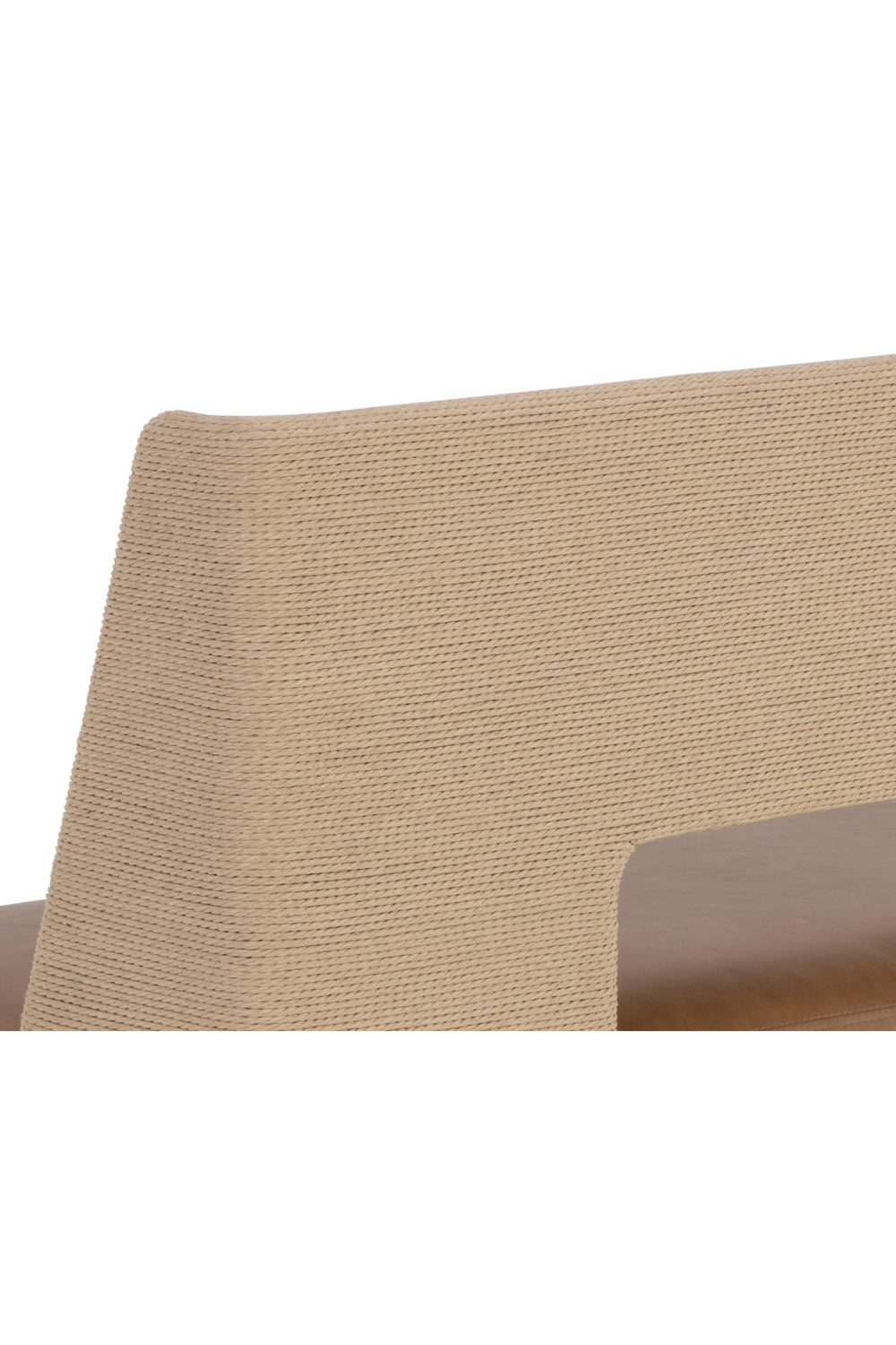 Brown Leather Seat Banquette by Splendido Brocco Bench, alternate view 8