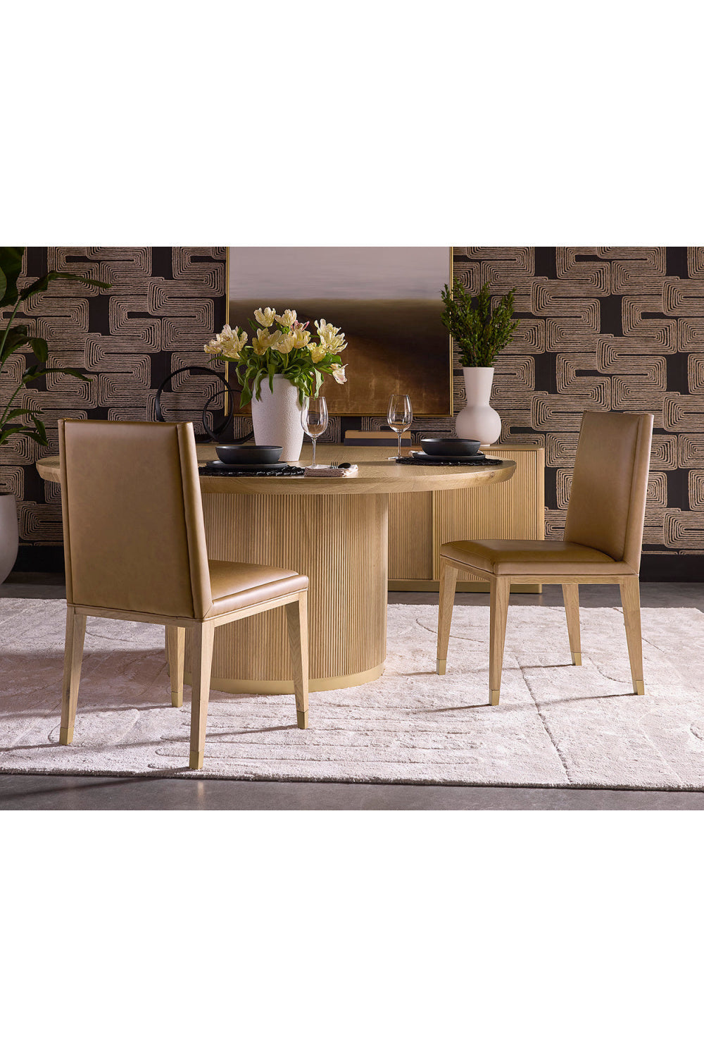 Rustic Oak Base Dining Chairs (2) by Splendido Kalla, alternate view 22