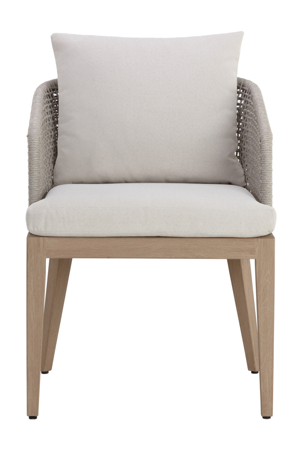 Contemporary Indoor/Outdoor Weave & Teak Dining Chair by Splendido Capri, alternate view 3